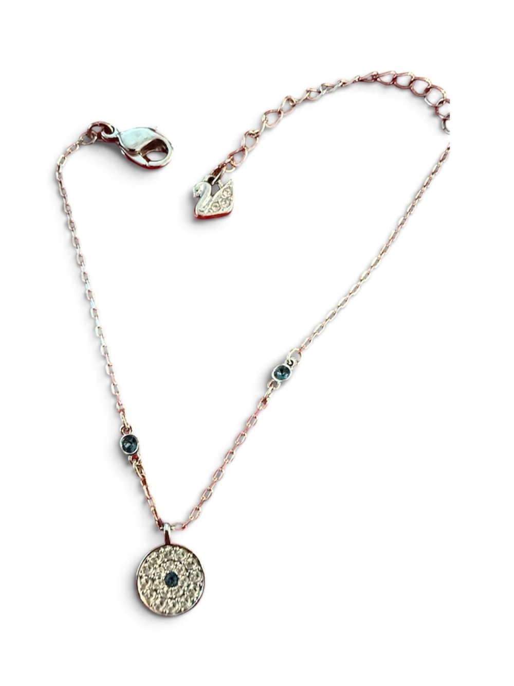 Swarovski Crystal Silver Evil Eye Bracelet